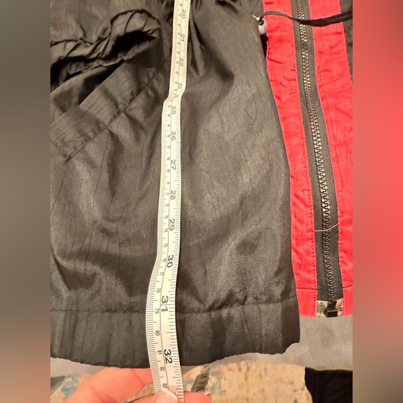 Vintage 80s Colorblock Windbreaker Jacket Black Neon Hooded Zip Up Womens M - Picture 4 of 5